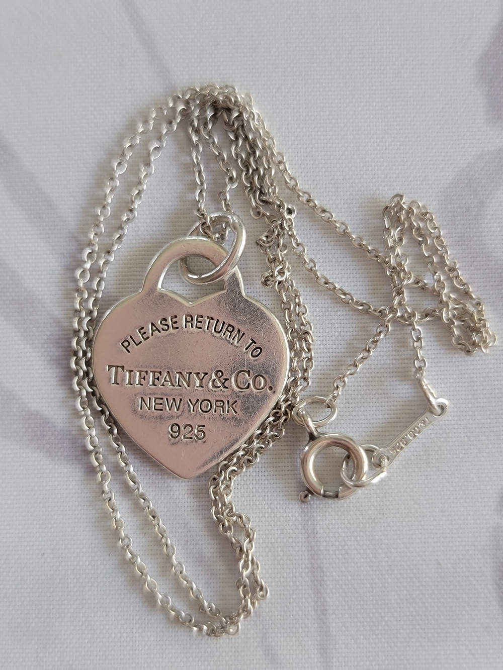 Tiffany & Co. Sterling Silver Heart Tag Pendant Necklace - Silver - Picture 2 of 5